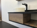 Тумба с раковиной Comforty Лиссабон 95 00-00006269 подвесная Дуб темный, купить, цена, заказать, магазин, доставка, скидка, промокод, купить, цена, заказать, магазин, доставка, скидка, промокод