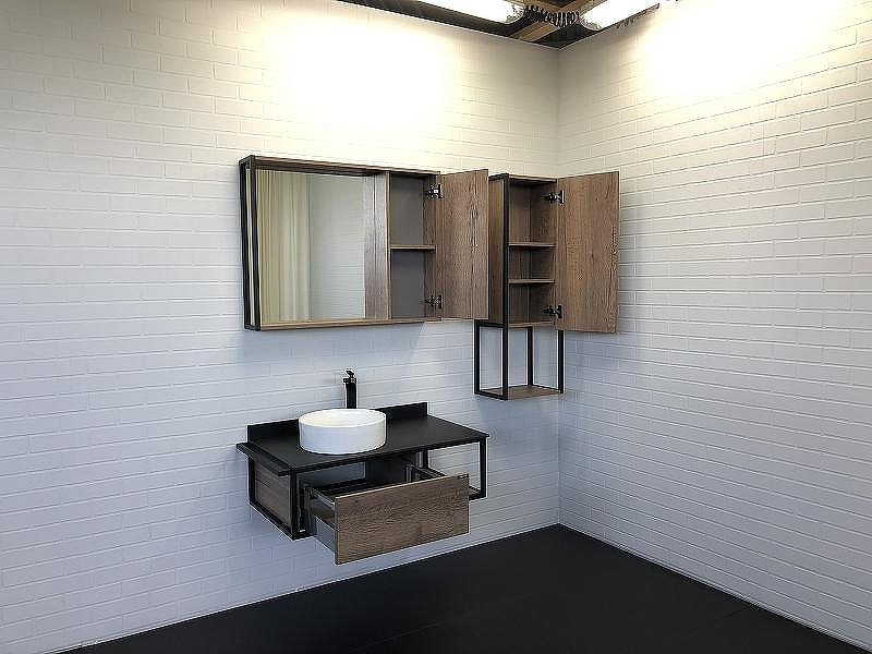 Тумба с раковиной Comforty Лиссабон 95 00-00006269 подвесная Дуб темный, купить, цена, заказать, магазин, доставка, скидка, промокод, купить, цена, заказать, магазин, доставка, скидка, промокод