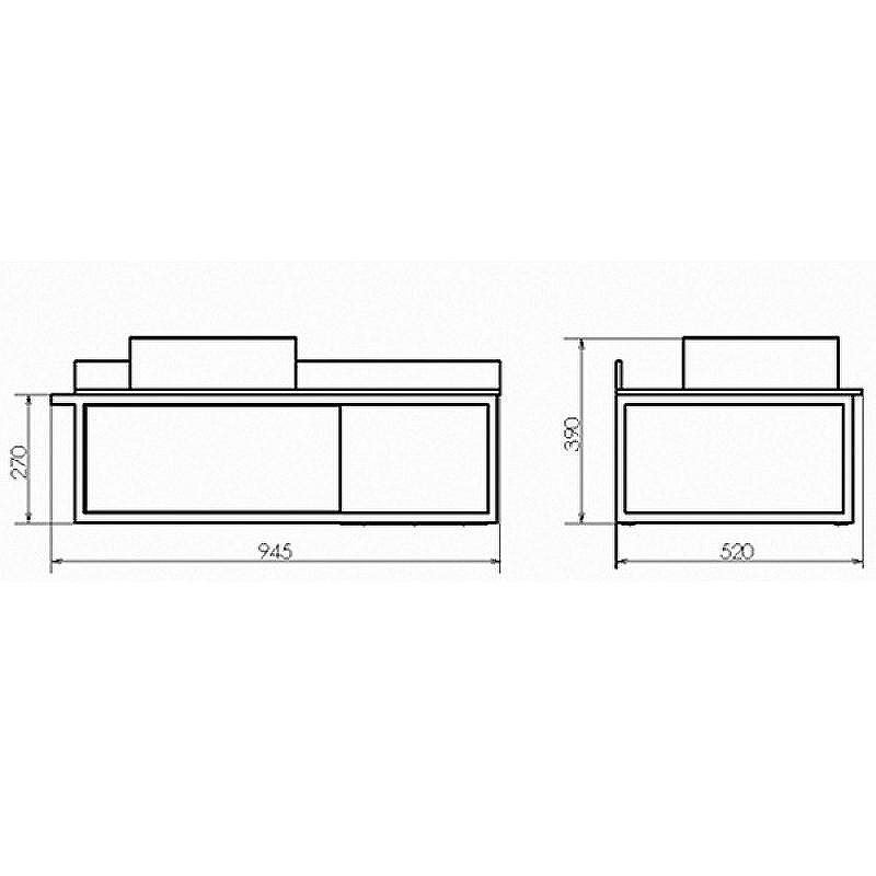 Тумба с раковиной Comforty Лиссабон 95 00-00006269 подвесная Дуб темный, купить, цена, заказать, магазин, доставка, скидка, промокод, купить, цена, заказать, магазин, доставка, скидка, промокод