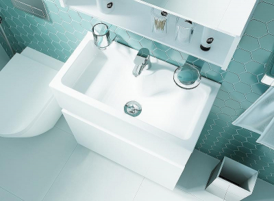 Тумба с раковиной 1MarKa Mira 60Н У83301 Белый глянец