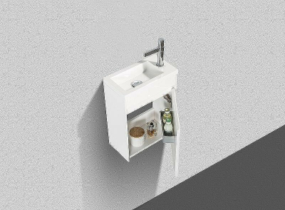 Тумба под раковину BelBagno Pietra Mini 46 R PIETRA MINI-460-1A-SO-BL-R подвесная Bianco Lucido