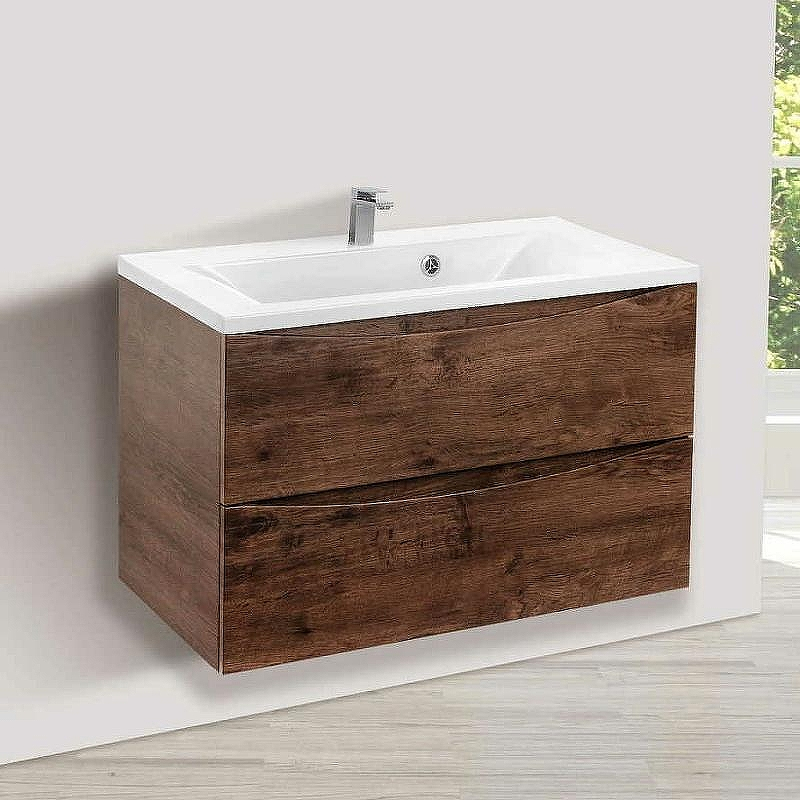 Тумба под раковину Vincea Mia 90 VMC-2MA900RW подвесная R.Wood, купить, цена, заказать, магазин, доставка, скидка, промокод, купить, цена, заказать, магазин, доставка, скидка, промокод