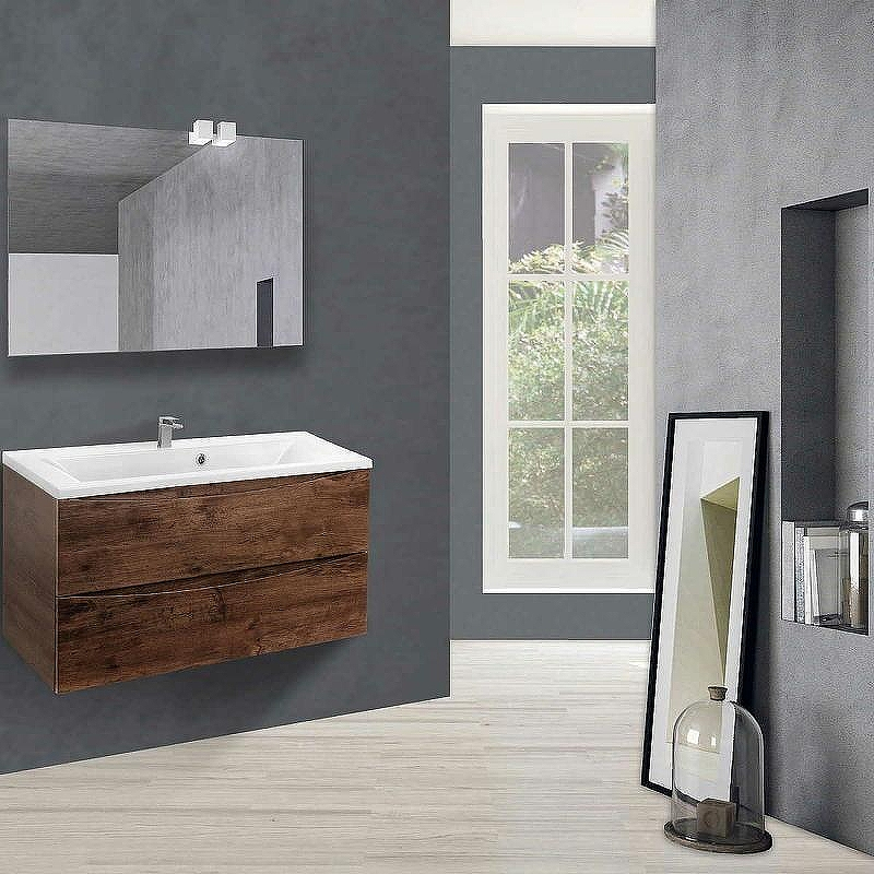 Тумба под раковину Vincea Mia 90 VMC-2MA900RW подвесная R.Wood, купить, цена, заказать, магазин, доставка, скидка, промокод, купить, цена, заказать, магазин, доставка, скидка, промокод