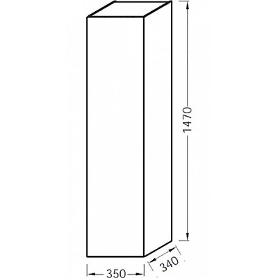 Шкаф пенал Jacob Delafon Odeon Up 35 EB873-E10 подвесной Квебекский дуб
