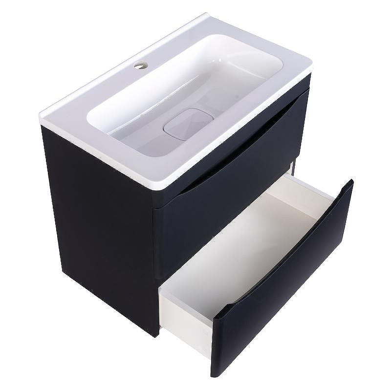 Тумба под раковину Style Line Бергамо 60 СС-00002318 подвесная Черная антискрейч, купить, цена, заказать, магазин, доставка, скидка, промокод, купить, цена, заказать, магазин, доставка, скидка, промокод