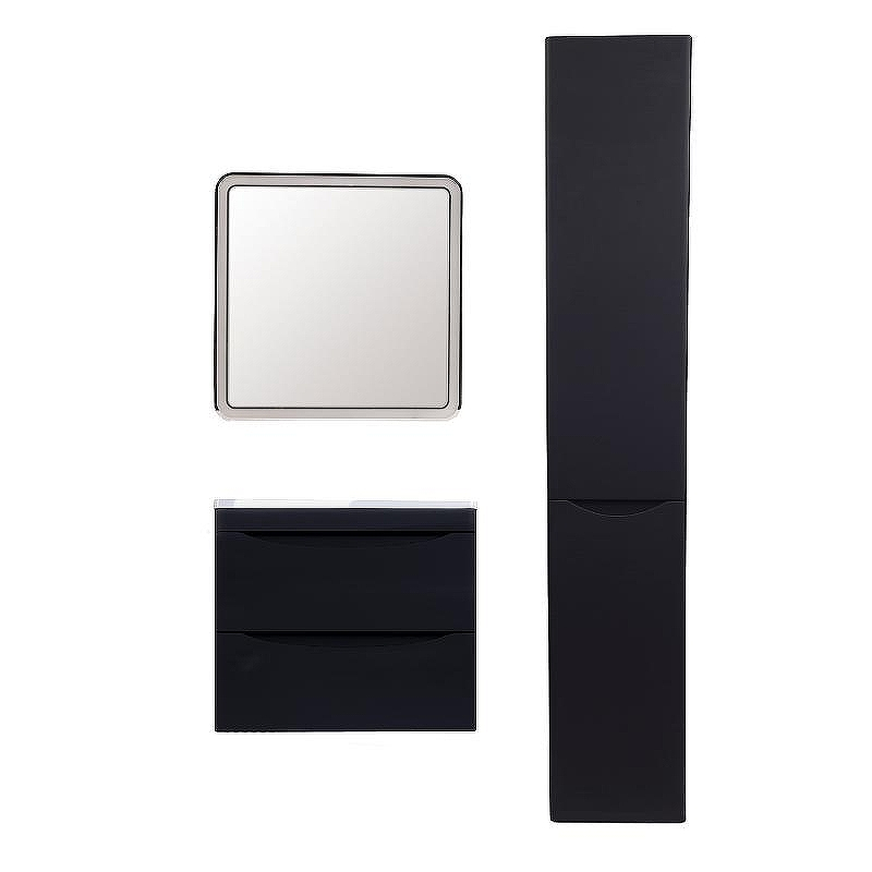 Тумба под раковину Style Line Бергамо 60 СС-00002318 подвесная Черная антискрейч, купить, цена, заказать, магазин, доставка, скидка, промокод, купить, цена, заказать, магазин, доставка, скидка, промокод