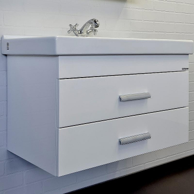 Тумба с раковиной Comforty Никосия 80П 00-00011163 подвесная Белая глянцевая