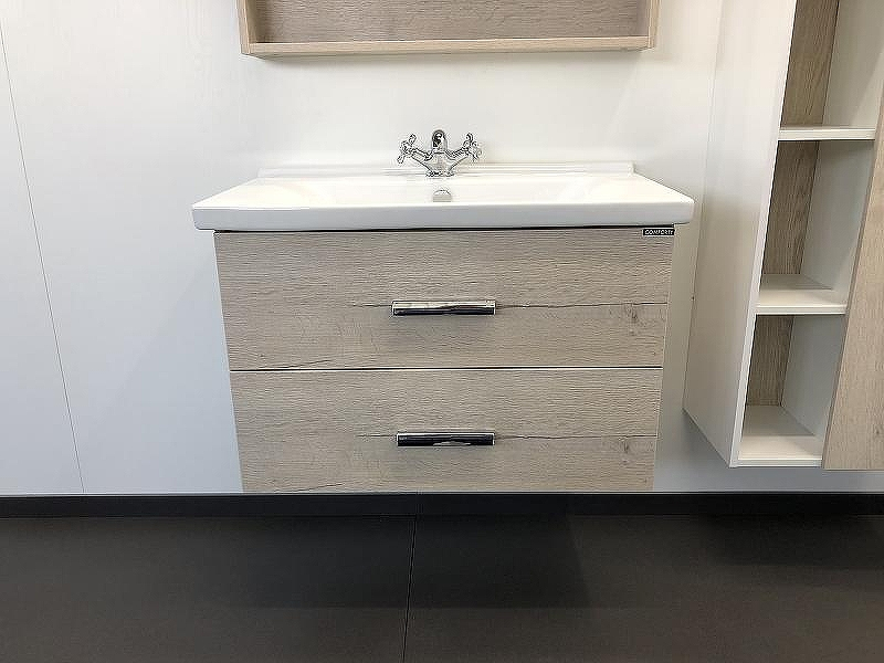 Тумба с раковиной Comforty Парма 80 00004143491 подвесная Дуб дымчатый, купить, цена, заказать, магазин, доставка, скидка, промокод, купить, цена, заказать, магазин, доставка, скидка, промокод