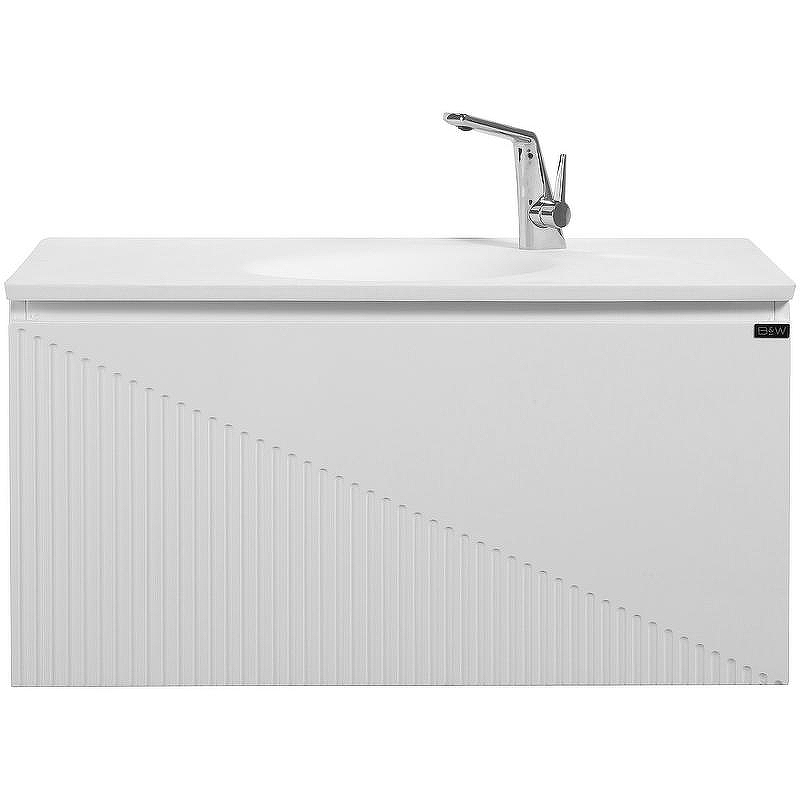 Тумба с раковиной Black&White Universe U918.900-2 90 9189002 подвесная Glossy White, купить, цена, заказать, магазин, доставка, скидка, промокод, купить, цена, заказать, магазин, доставка, скидка, промокод