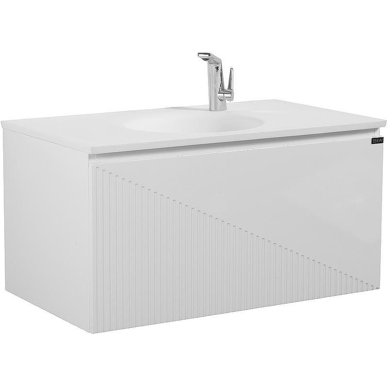 Тумба с раковиной Black&White Universe U918.900-2 90 9189002 подвесная Glossy White, купить, цена, заказать, магазин, доставка, скидка, промокод, купить, цена, заказать, магазин, доставка, скидка, промокод