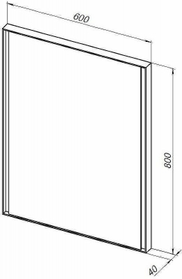 Зеркало Allen Brau Infinity 60 1.21018.BL с подсветкой Черное с сенсорным выключателем