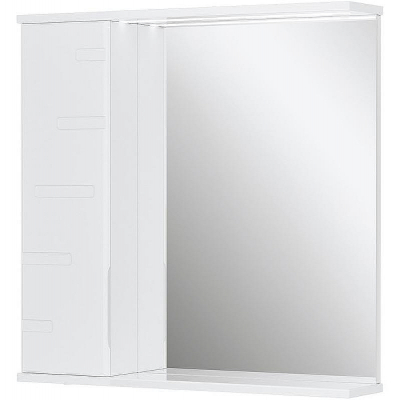 Зеркало со шкафом Volna Joli 70 L zsJOLI70.L-01 с подсветкой Белое