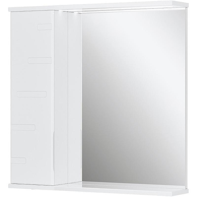 Зеркало со шкафом Volna Joli 70 L zsJOLI70.L-01 с подсветкой Белое, купить, цена, заказать, магазин, доставка, скидка, промокод, купить, цена, заказать, магазин, доставка, скидка, промокод