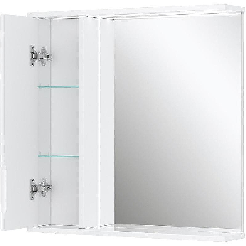Зеркало со шкафом Volna Joli 70 L zsJOLI70.L-01 с подсветкой Белое, купить, цена, заказать, магазин, доставка, скидка, промокод, купить, цена, заказать, магазин, доставка, скидка, промокод