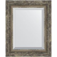 Зеркало Evoform Exclusive 53х43 BY 3356 с фацетом в багетной раме - Старое дерево с плетением 70, купить, цена, заказать, магазин, доставка, скидка, промокод, купить, цена, заказать, магазин, доставка, скидка, промокод