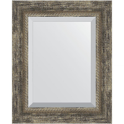 Зеркало Evoform Exclusive 53х43 BY 3356 с фацетом в багетной раме - Старое дерево с плетением 70