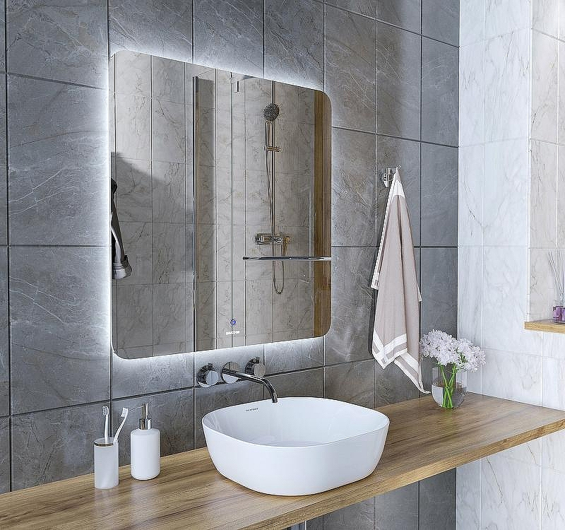 Зеркало Grossman Elegans-промо 90 1790801 с подсветкой с сенсорным выключателем, купить, цена, заказать, магазин, доставка, скидка, промокод, купить, цена, заказать, магазин, доставка, скидка, промокод