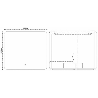 Зеркало Grossman Elegans-промо 90 1790801 с подсветкой с сенсорным выключателем