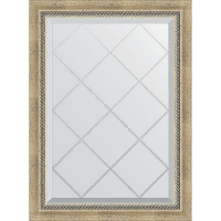 Зеркало Evoform Exclusive-G 86х63 BY 4089 с гравировкой в багетной раме - Состаренное серебро с плетением 70, купить, цена, заказать, магазин, доставка, скидка, промокод, купить, цена, заказать, магазин, доставка, скидка, промокод