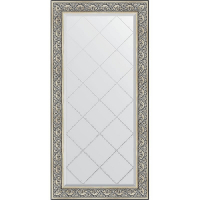 Зеркало Evoform Exclusive-G 162х80 BY 4295 с гравировкой в багетной раме - Барокко серебро 106, купить, цена, заказать, магазин, доставка, скидка, промокод, купить, цена, заказать, магазин, доставка, скидка, промокод