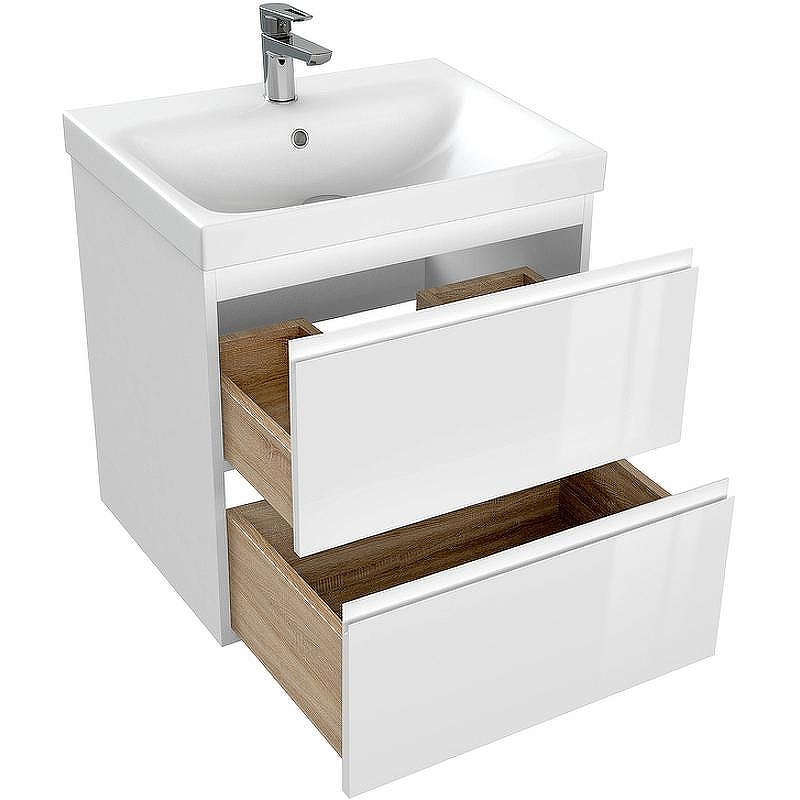 Тумба под раковину Cersanit Moduo 60 64140 подвесная Белая, купить, цена, заказать, магазин, доставка, скидка, промокод, купить, цена, заказать, магазин, доставка, скидка, промокод