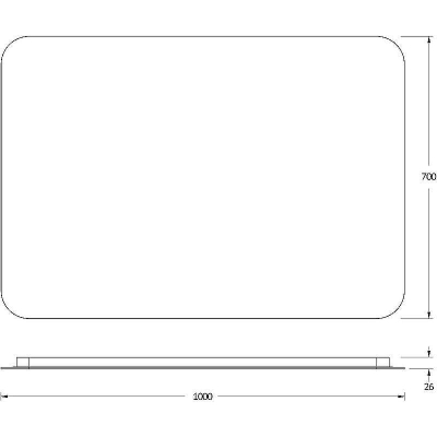 Зеркало Defesto Opti 100x70 DF 2809SH с подсветкой 32W-4500К/Сенсорный выключатель/Нейтральный белый свет