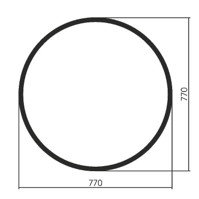 Зеркало Abber Mond 77 AG6201B Черное