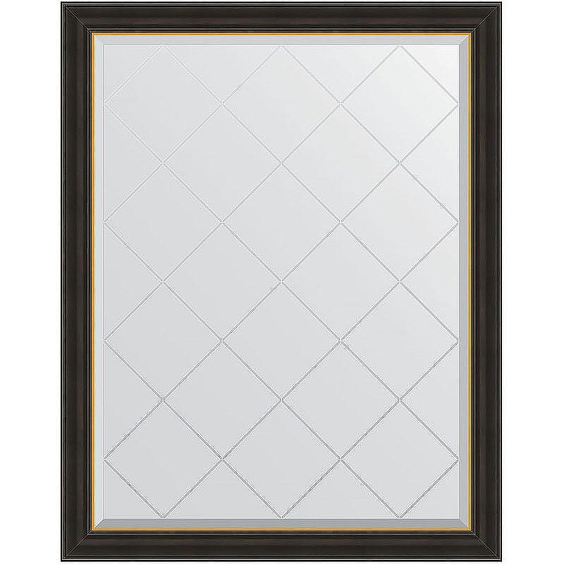 Зеркало Evoform Exclusive-G 119х94 BY 4537 с гравировкой в багетной раме - Черное дерево с золотом 71, купить, цена, заказать, магазин, доставка, скидка, промокод, купить, цена, заказать, магазин, доставка, скидка, промокод