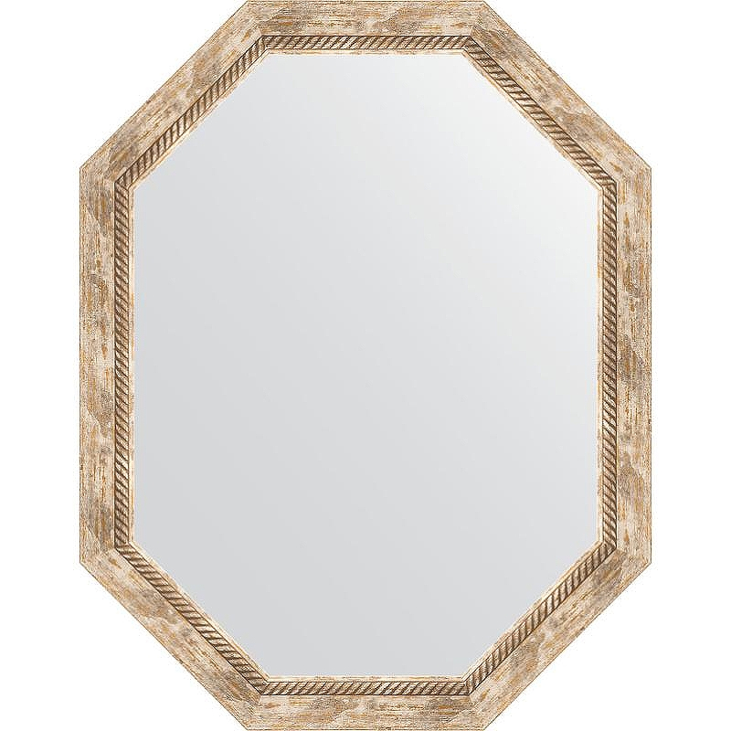 Зеркало Evoform Octagon 73x93 BY 7120 в багетной раме - Прованс с плетением 70, купить, цена, заказать, магазин, доставка, скидка, промокод, купить, цена, заказать, магазин, доставка, скидка, промокод