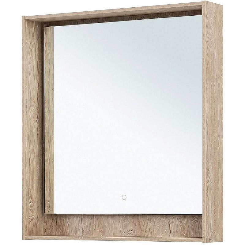 Зеркало Aquanet Милан 80 336405 с подсветкой Дуб светлый с сенсорным выключателем, купить, цена, заказать, магазин, доставка, скидка, промокод, купить, цена, заказать, магазин, доставка, скидка, промокод