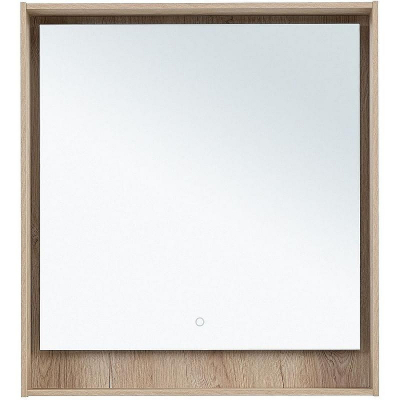 Зеркало Aquanet Милан 80 336405 с подсветкой Дуб светлый с сенсорным выключателем