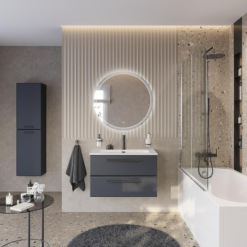 Тумба под раковину Cezares Eco-Cer-N 80 ECO-CER-N-800-2C-SO-GR-P подвесная Grafito без ручек, купить, цена, заказать, магазин, доставка, скидка, промокод, купить, цена, заказать, магазин, доставка, скидка, промокод