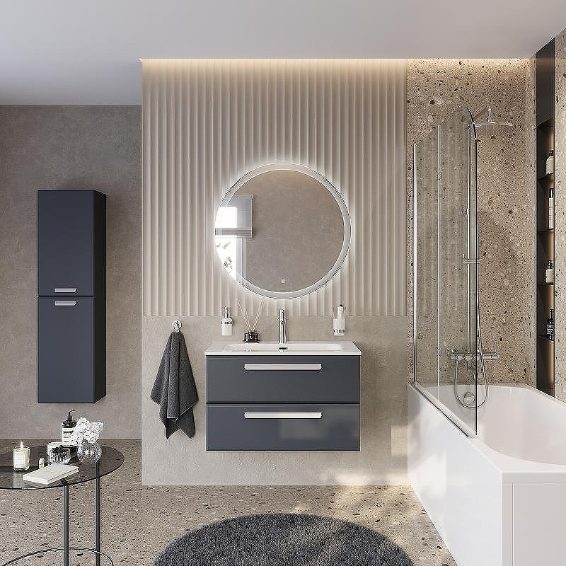 Тумба под раковину Cezares Eco-Cer-N 80 ECO-CER-N-800-2C-SO-GR-P подвесная Grafito без ручек, купить, цена, заказать, магазин, доставка, скидка, промокод, купить, цена, заказать, магазин, доставка, скидка, промокод