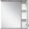 Зеркало со шкафом Misty Лувр 75 R П-Лвр03075-1504П с подсветкой Серое, купить, цена, заказать, магазин, доставка, скидка, промокод, купить, цена, заказать, магазин, доставка, скидка, промокод