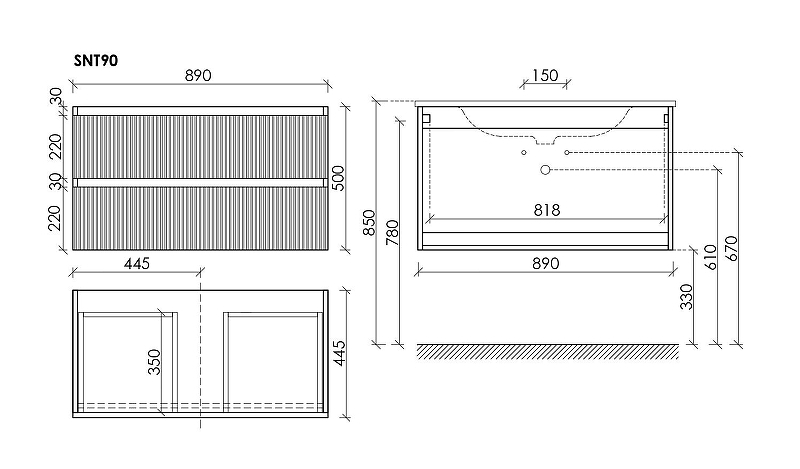 Тумба под раковину Sancos Snob T 90 SNT90CE подвесная Beige Soft, купить, цена, заказать, магазин, доставка, скидка, промокод, купить, цена, заказать, магазин, доставка, скидка, промокод