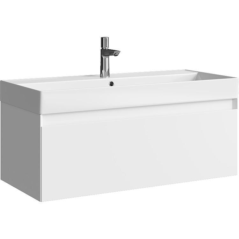 Тумба под раковину Aqwella Geometria 100 GE01101WM подвесная Белая матовая, купить, цена, заказать, магазин, доставка, скидка, промокод, купить, цена, заказать, магазин, доставка, скидка, промокод
