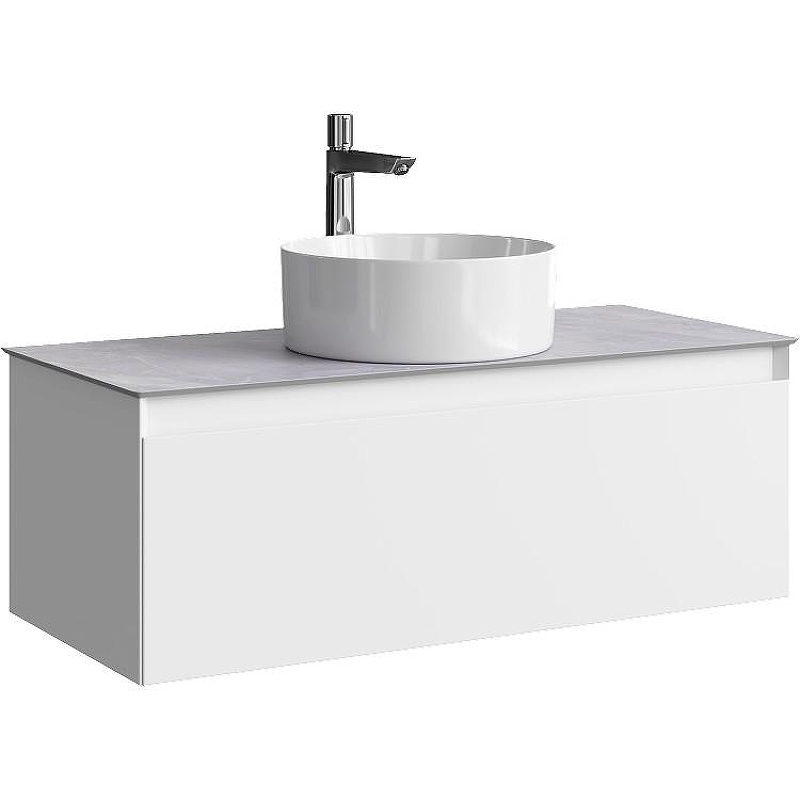 Тумба под раковину Aqwella Geometria 100 GE01101WM подвесная Белая матовая, купить, цена, заказать, магазин, доставка, скидка, промокод, купить, цена, заказать, магазин, доставка, скидка, промокод