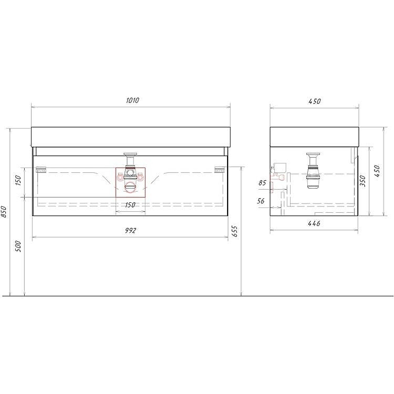 Тумба под раковину Aqwella Geometria 100 GE01101WM подвесная Белая матовая, купить, цена, заказать, магазин, доставка, скидка, промокод, купить, цена, заказать, магазин, доставка, скидка, промокод