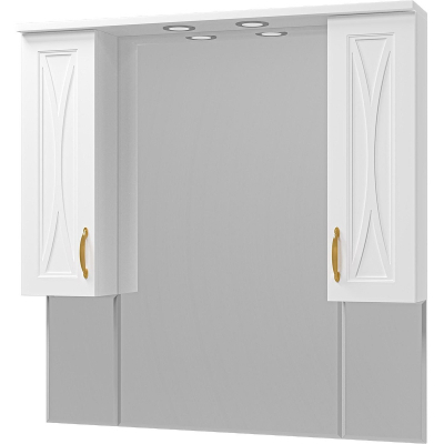 Зеркало Misty Амбра 100 П-Амб02100-0122Я с подсветкой Белое матовое