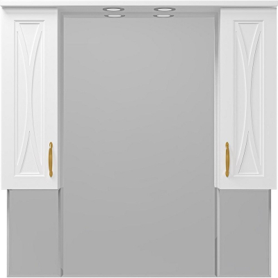 Зеркало Misty Амбра 100 П-Амб02100-0122Я с подсветкой Белое матовое