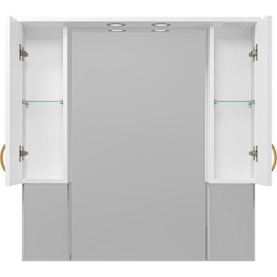 Зеркало Misty Амбра 100 П-Амб02100-0122Я с подсветкой Белое матовое