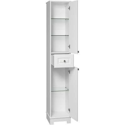 Шкаф пенал Misty Ларго 35 R Лар-05035-0101П Белый матовый