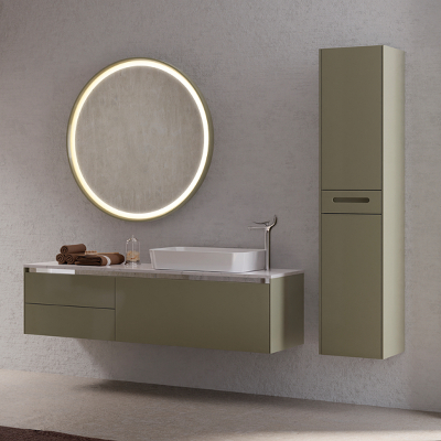 Зеркало Creavit Flat 100 FA1100.01.PL с подсветкой цвет Бежевый