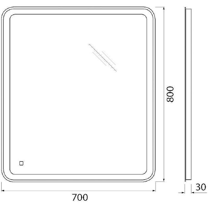 Зеркало BelBagno SPC-MAR-700-800-LED-TCH с подсветкой с сенсорным выключателем, купить, цена, заказать, магазин, доставка, скидка, промокод, купить, цена, заказать, магазин, доставка, скидка, промокод