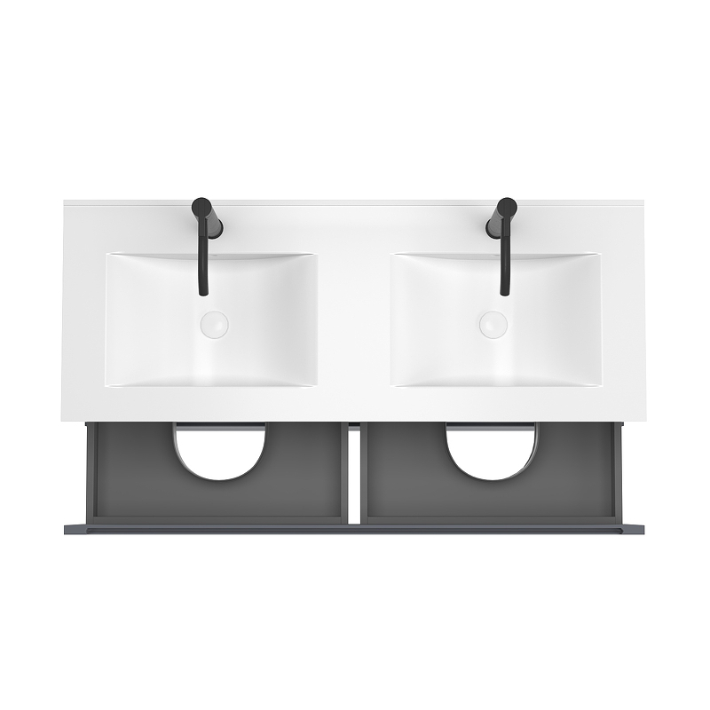 Тумба под раковину ЗОВ Дион 120 D120GD подвесная цвет Графит матовый Дуб медовый, купить, цена, заказать, магазин, доставка, скидка, промокод, купить, цена, заказать, магазин, доставка, скидка, промокод