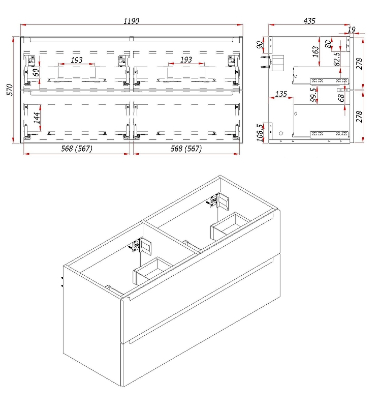 Тумба под раковину ЗОВ Дион 120 D120GD подвесная цвет Графит матовый Дуб медовый, купить, цена, заказать, магазин, доставка, скидка, промокод, купить, цена, заказать, магазин, доставка, скидка, промокод