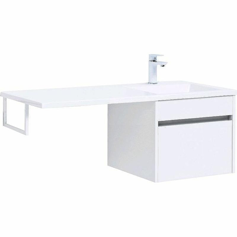 Тумба с раковиной Aquanet Токио 110 R 239209 подвесная Белая, купить, цена, заказать, магазин, доставка, скидка, промокод, купить, цена, заказать, магазин, доставка, скидка, промокод