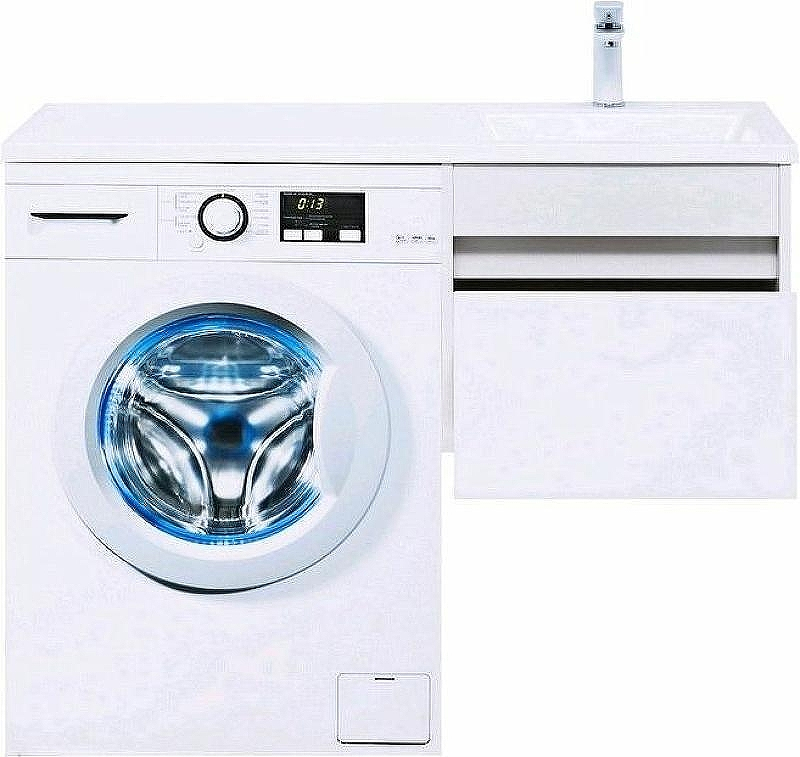 Тумба с раковиной Aquanet Токио 110 R 239209 подвесная Белая, купить, цена, заказать, магазин, доставка, скидка, промокод, купить, цена, заказать, магазин, доставка, скидка, промокод