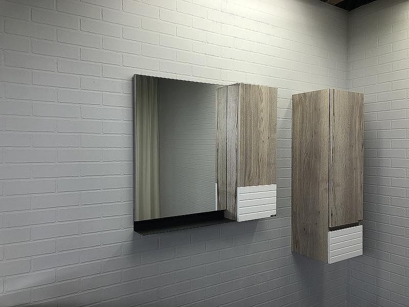 Зеркальный шкаф Comforty Страсбург 90 00-00006573 Дуб дымчатый, купить, цена, заказать, магазин, доставка, скидка, промокод, купить, цена, заказать, магазин, доставка, скидка, промокод