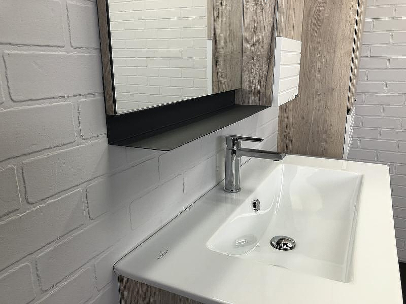 Зеркальный шкаф Comforty Страсбург 90 00-00006573 Дуб дымчатый, купить, цена, заказать, магазин, доставка, скидка, промокод, купить, цена, заказать, магазин, доставка, скидка, промокод